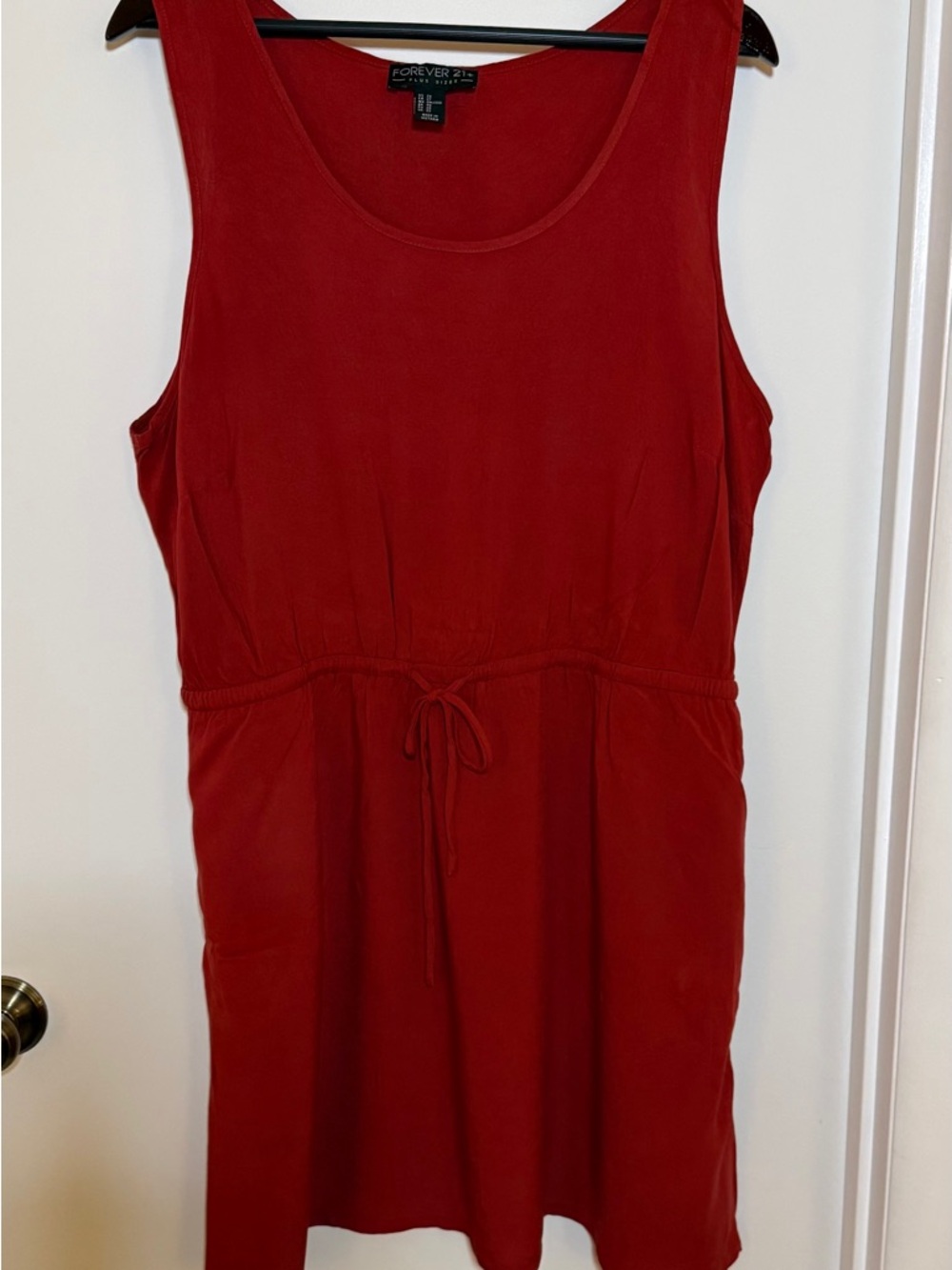 Forever 21+ Brick Red Sleeveless Dress Plus Size 2X